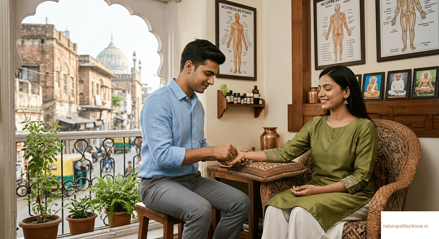 Acupressure Treatment for Back Pain Experienced Acupressure Doctor Treating Sciatica and Back Pain in Lucknow