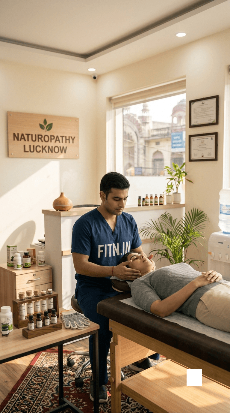 A chiropractor of Naturopathy Lucknow giving an extreme chiropractice therapy to his female client A chiropractor of Naturopathy Lucknow giving an extreme chiropractice therapy to his female client