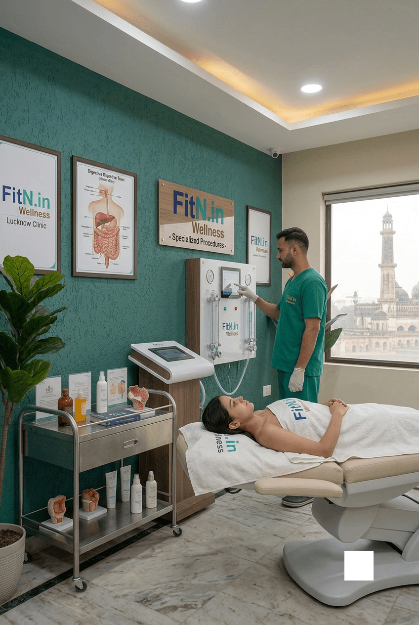 Hydrotherapist providing treatment at a naturopathy clinic in Lucknow